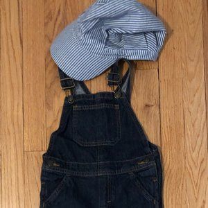 Kids' Engineer Overalls and hat, size 4T